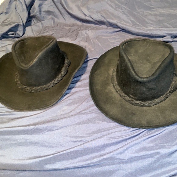 Crushed Leather Outback Minnetonka Hats - Picture 1 of 4